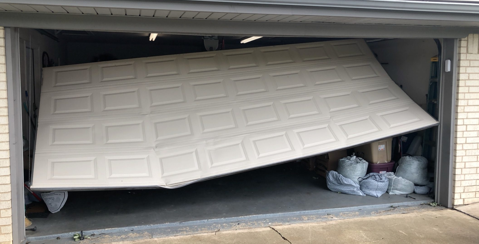 a photo of garage door needed to be replace